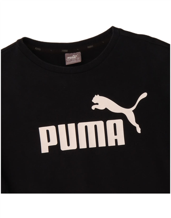 Ανδρικό γραφικό φούτερ Puma Jumper μεγάλο μαύρο βαμβακερό