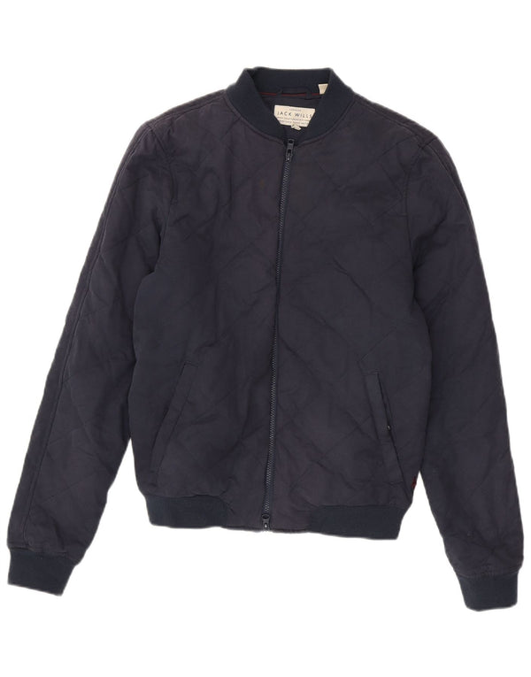 Ανδρικό μπουφάν JACK WILLS Bomber UK 36 Small Navy Blue Cotton