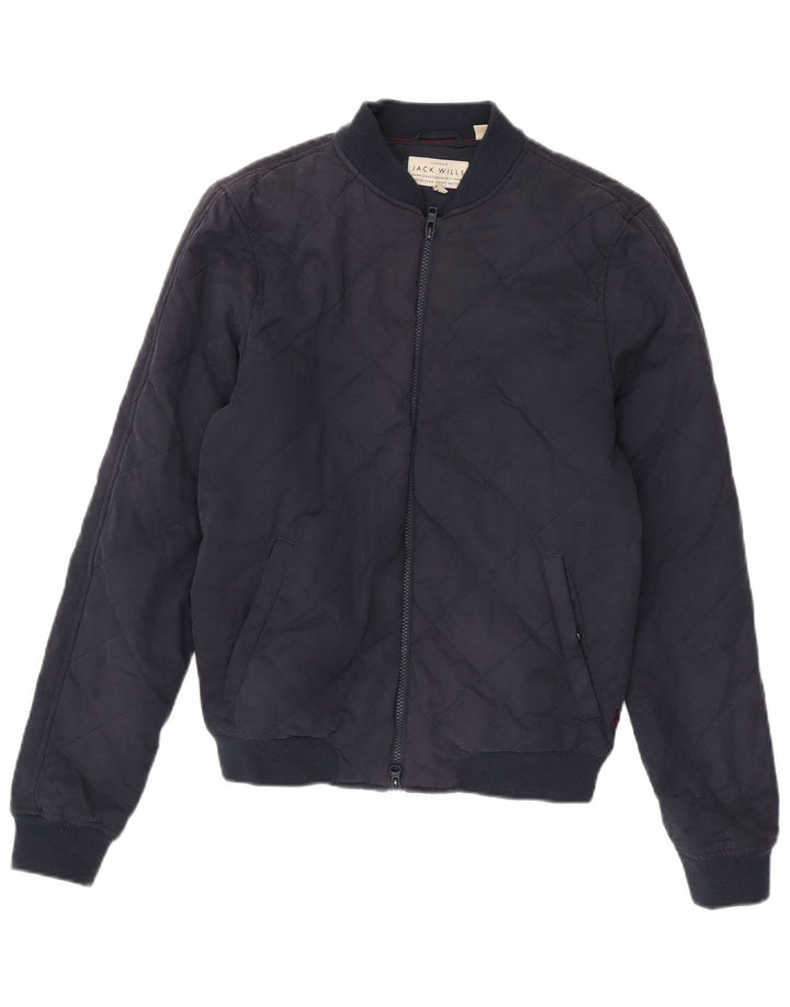 Ανδρικό μπουφάν JACK WILLS Bomber UK 36 Small Navy Blue Cotton