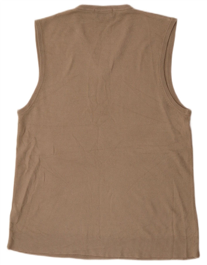 Marks & Spencer Ανδρικό Μπλε Γιλέκο Harbor Tank Top Μεγάλο Μπεζ Ακρυλικό