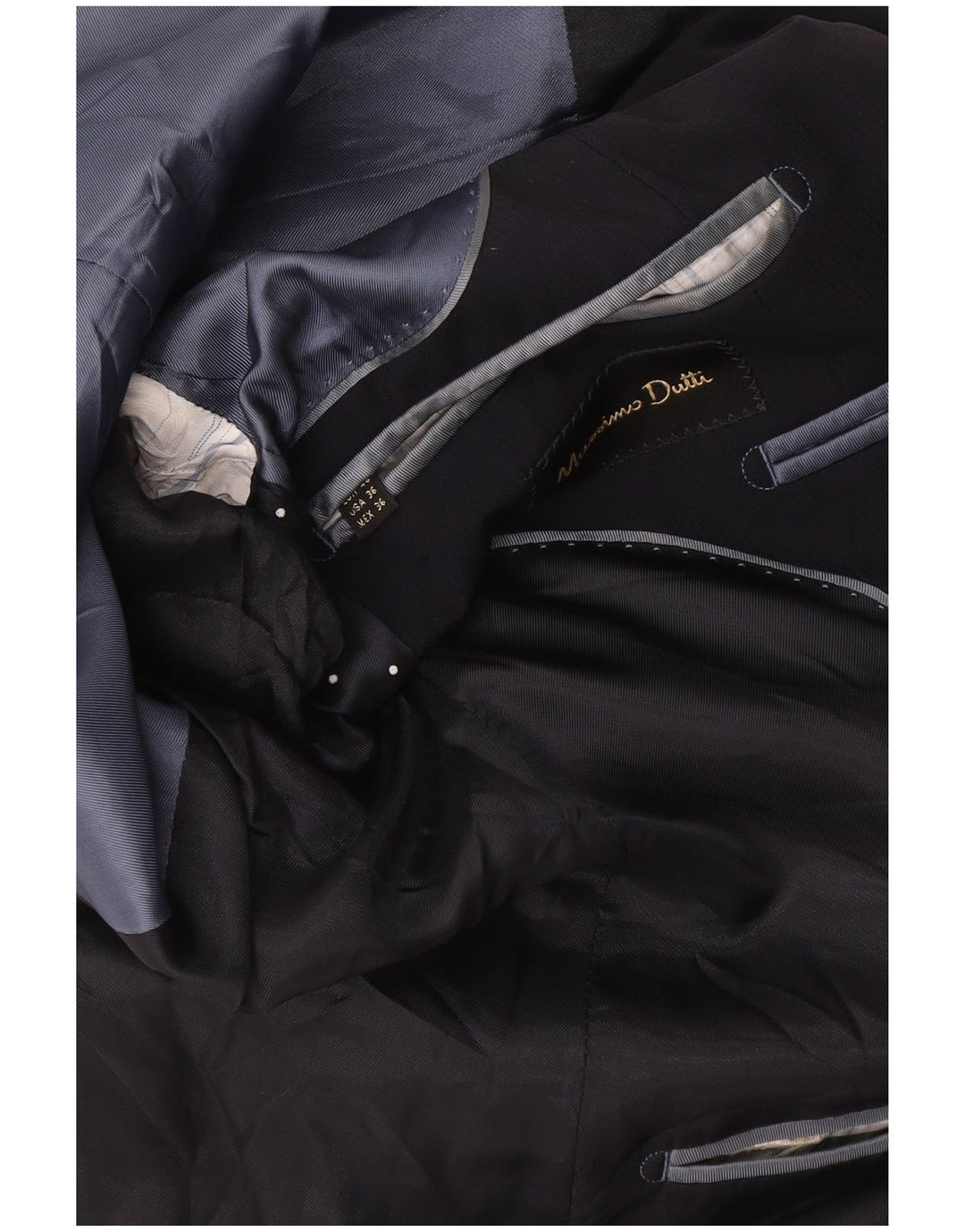 Massimo Dutti Ανδρικό σακάκι μπλέιζερ με 2 κουμπιά EU 46 Small Navy Blue
