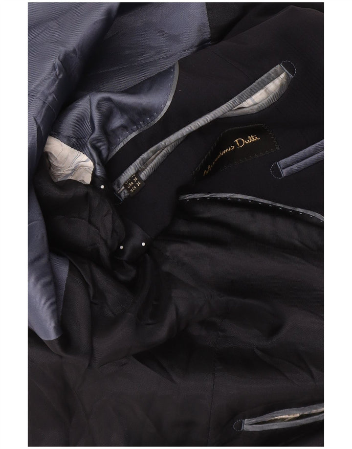 Massimo Dutti Ανδρικό σακάκι μπλέιζερ με 2 κουμπιά EU 46 Small Navy Blue