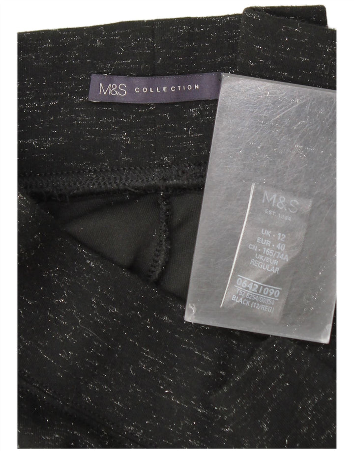 Marks & Spencer Γυναικεία κολάν UK 12 Medium W28 L27 Black Flecked