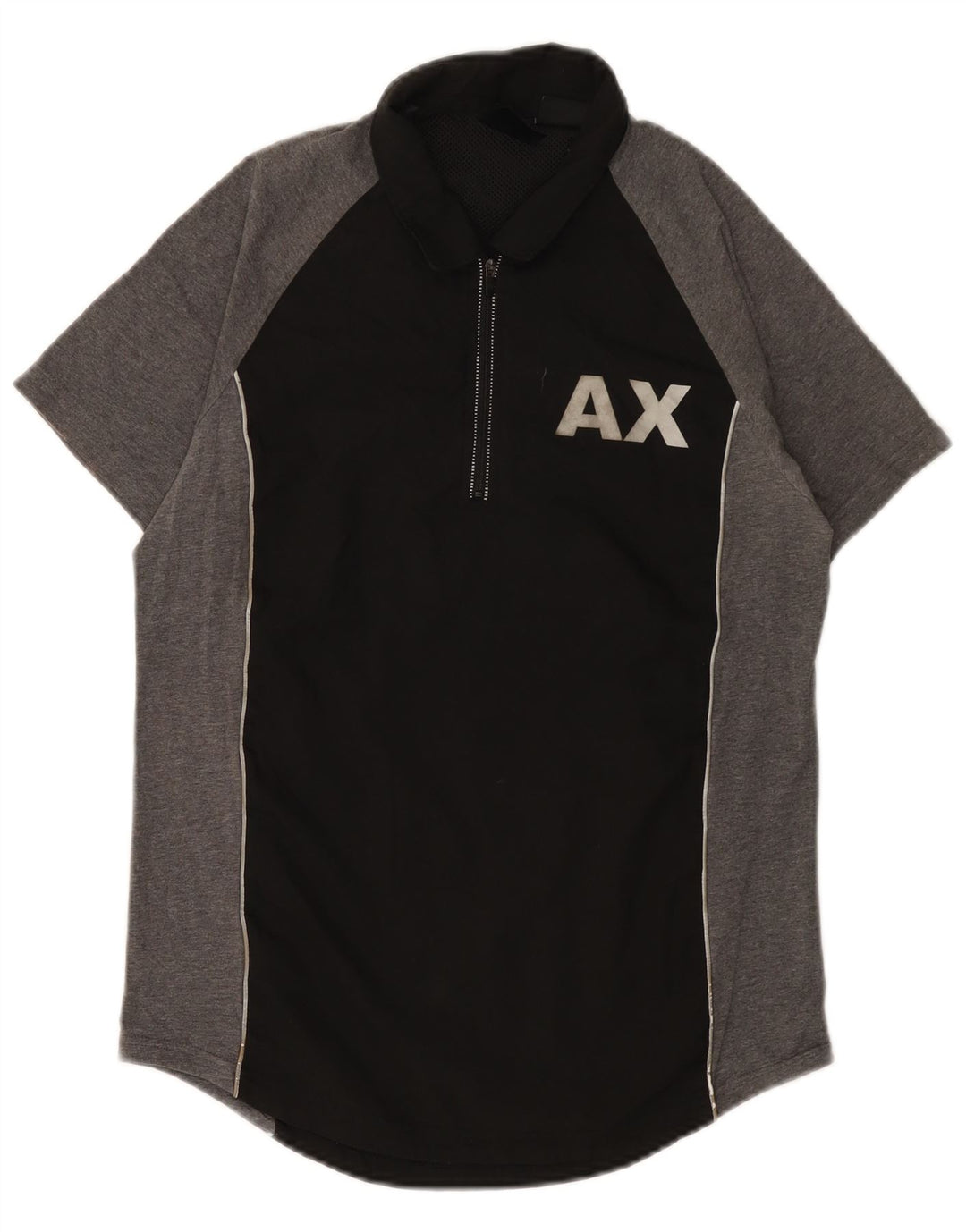 Armani Exchange Ανδρικό γραφικό μπλουζάκι πόλο, μικρό μαύρο χρώμα