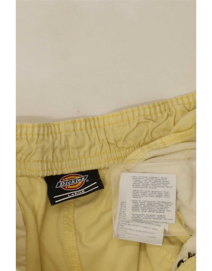 Ανδρικό σορτς Cargo Dickies μεγάλο W34 κίτρινο βαμβακερό