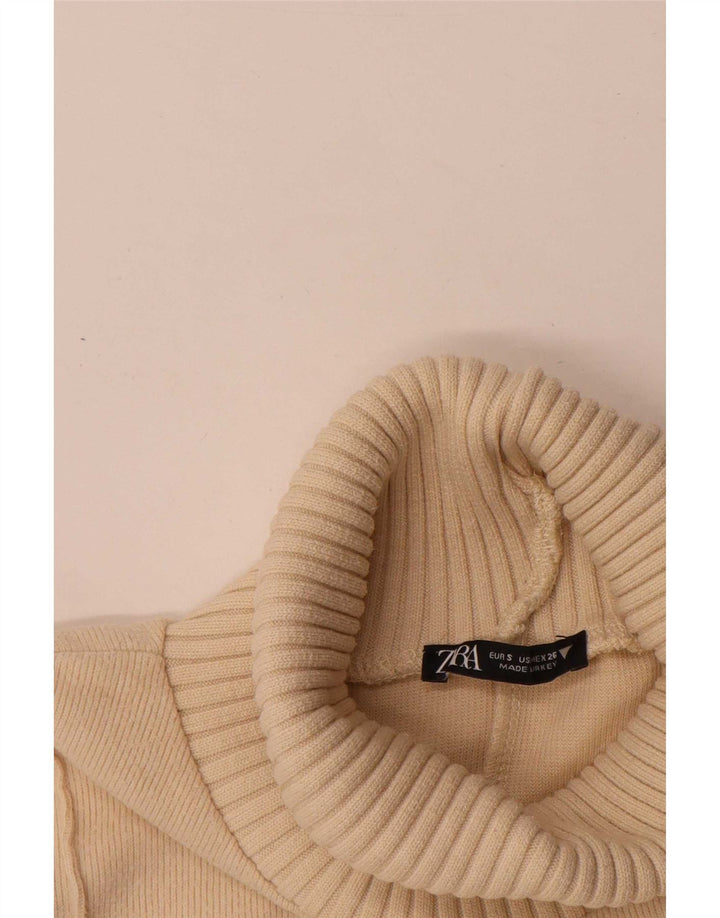 Zara Γυναικείο Γιλέκο Tank Top UK 10 Small Beige Polyester