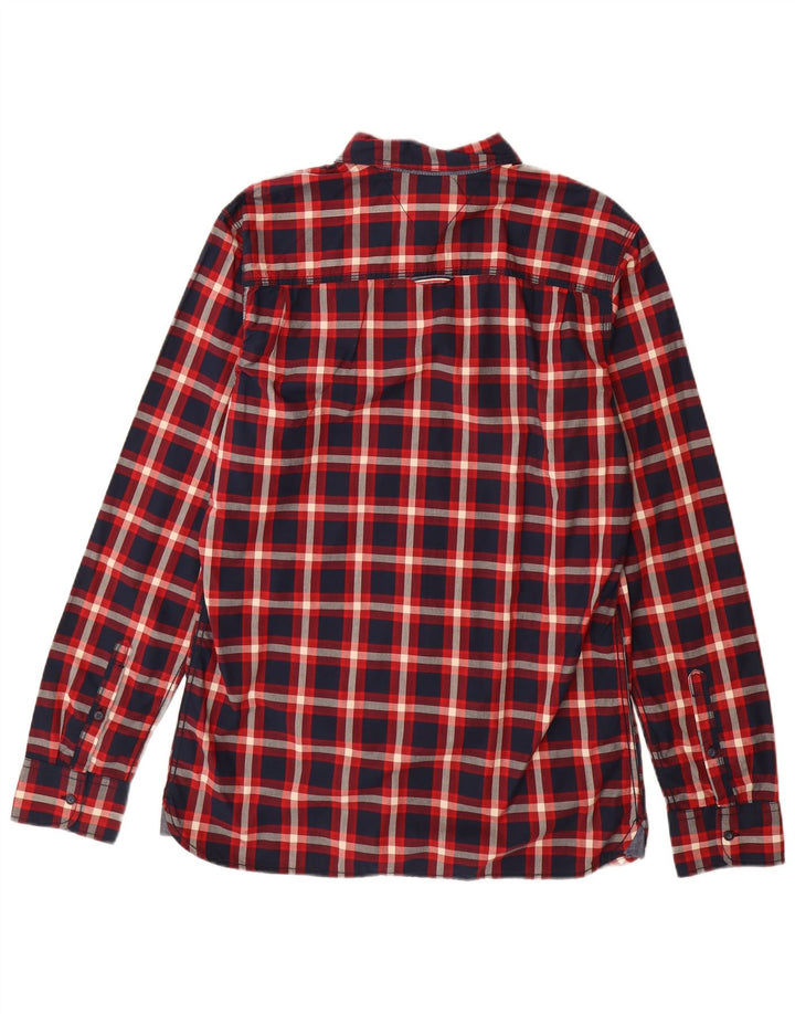 Ανδρικό πουκάμισο Tommy Hilfiger Large Navy Blue Check