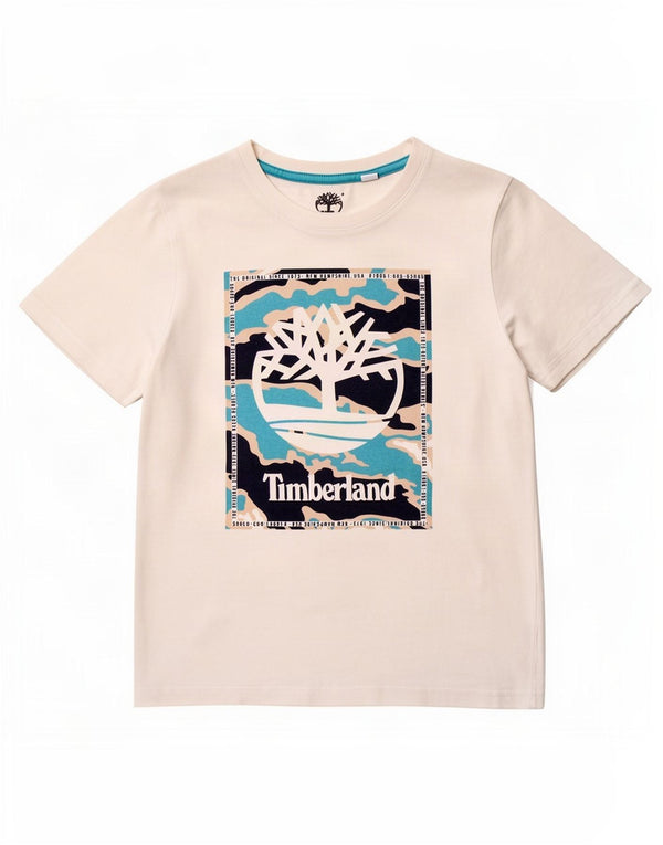 Timberland Boys Graphic T-Shirt Top 11-12 Years XS White Cotton