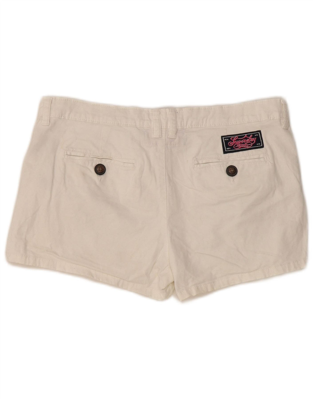 Superdry Γυναικείο Σορτς Chino Μεσαίο W34 Λευκό βαμβακερό