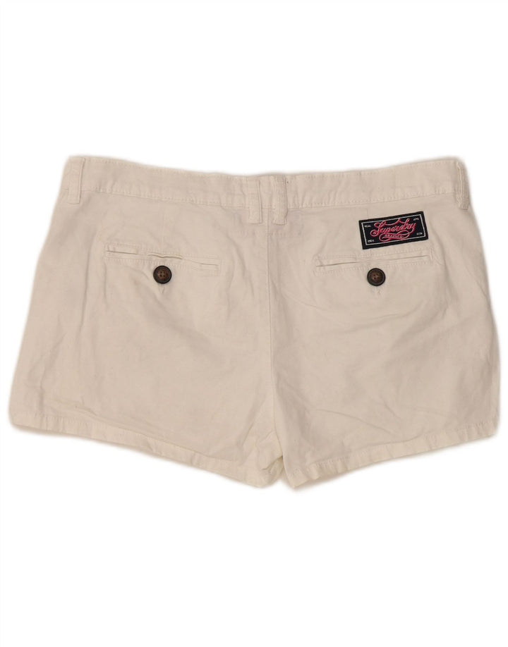 Superdry Γυναικείο Σορτς Chino Μεσαίο W34 Λευκό βαμβακερό