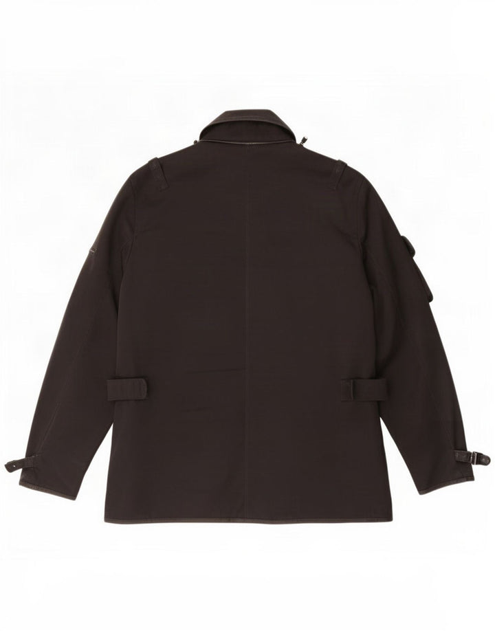 Cesare Paciotti 4US Mens Utility Jacket UK 40 Large Black Polyamide