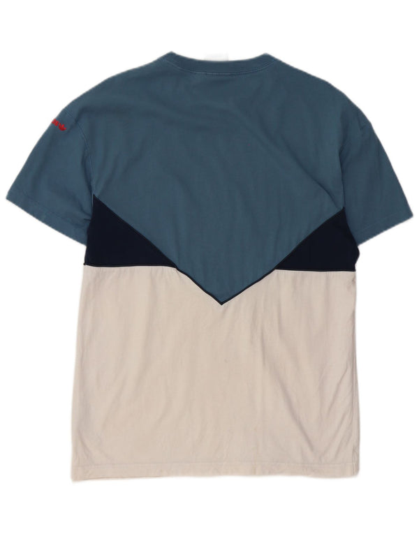 Ανδρικό T-Shirt Adidas Top Small Blue Colourblock Βαμβακερό