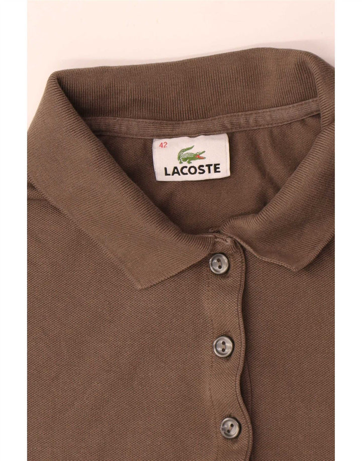 Lacoste Γυναικείο Πόλο Μπλουζάκι Νούμερο 42 Μεγάλο Καφέ