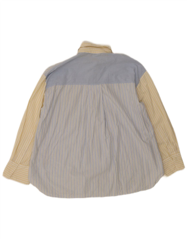 Zara Γυναικείο πουκάμισο Oversized UK 10 Small Blue ριγέ βαμβακερό