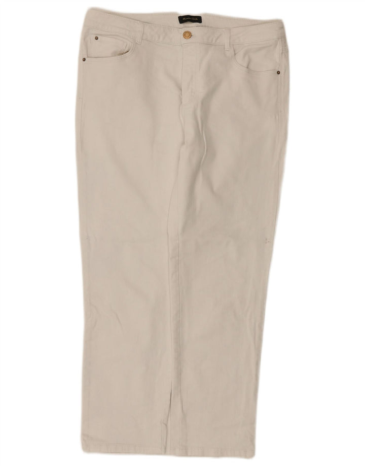 Massimo Dutti Γυναικείο ίσιο τζιν EU 42 Large W32 L26 Λευκό
