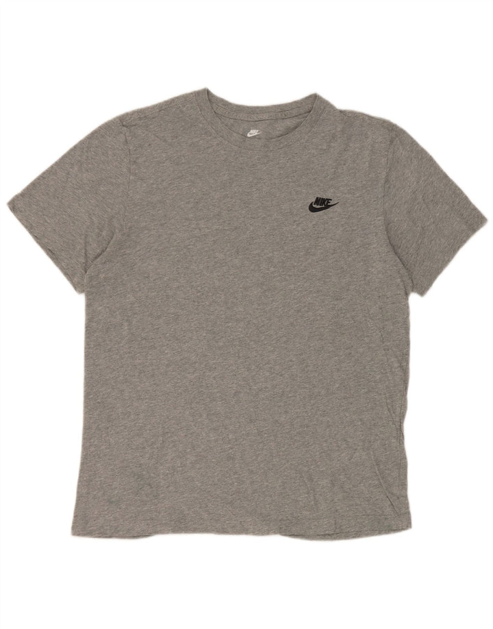 Ανδρικό T-shirt Nike, μεσαίο γκρι βαμβακερό