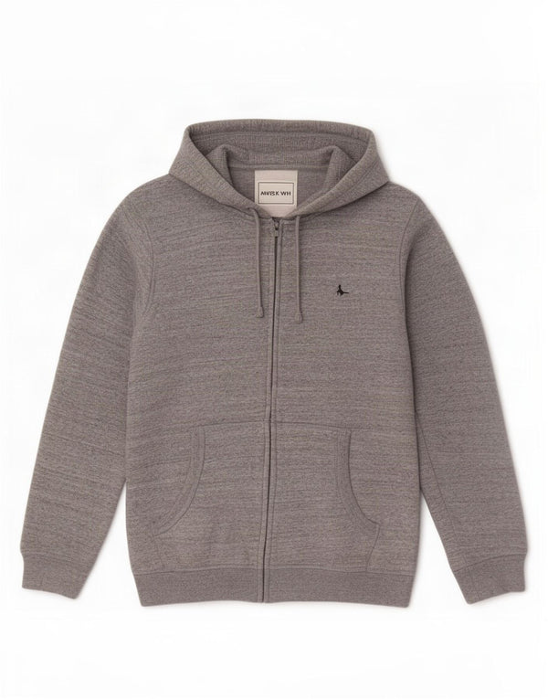 Ανδρικό πουλόβερ με κουκούλα με φερμουάρ Jack Wills Βαμβακερό μεσαίο γκρι