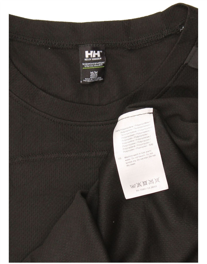 HELLY HANSEN Ανδρικό μακρυμάνικο μπλουζάκι μεσαίου μαύρου χρώματος πολυαιθυλένιο