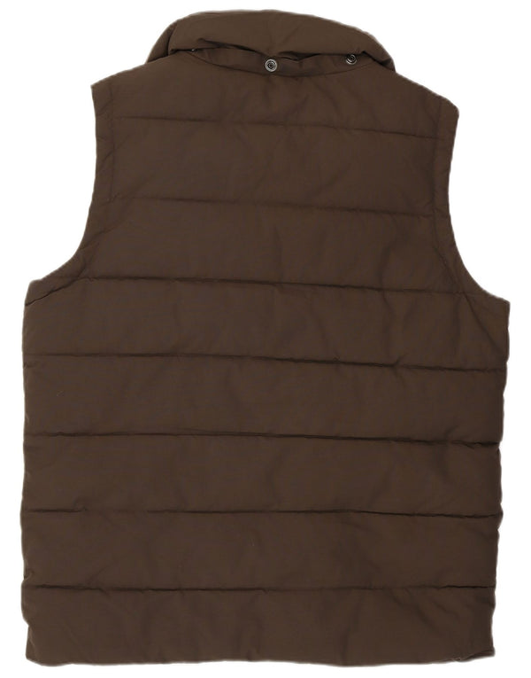 Superdry Mens Padded Gilet UK 40 Large Brown Nylon
