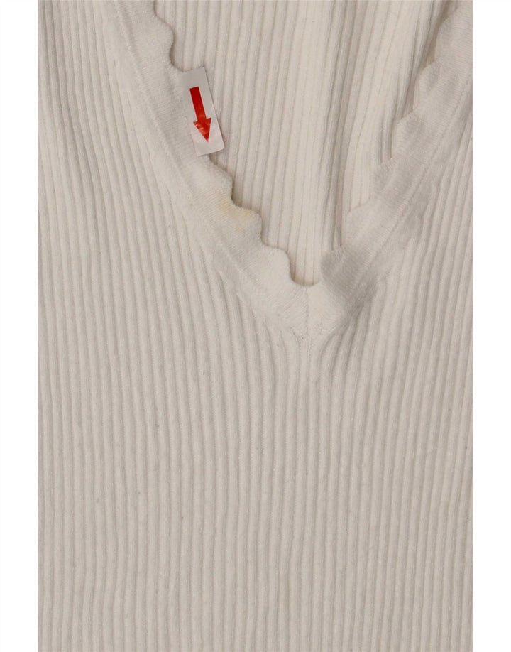 Marks & Spencer Γυναικείο T-Shirt Top UK 14 Large White Viscose