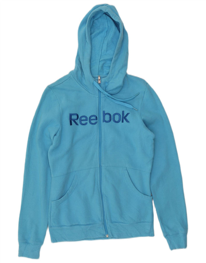 REEBOK Γυναικείο πουλόβερ με κουκούλα με φερμουάρ UK 14 μεσαίο βαμβακερό