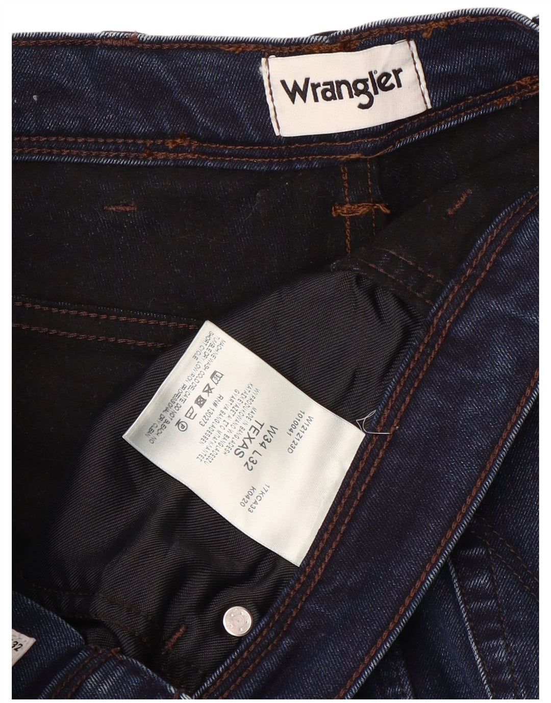 WRANGLER Ανδρικό Texas Straight Jeans W34 L32 Μπλε βαμβακερό