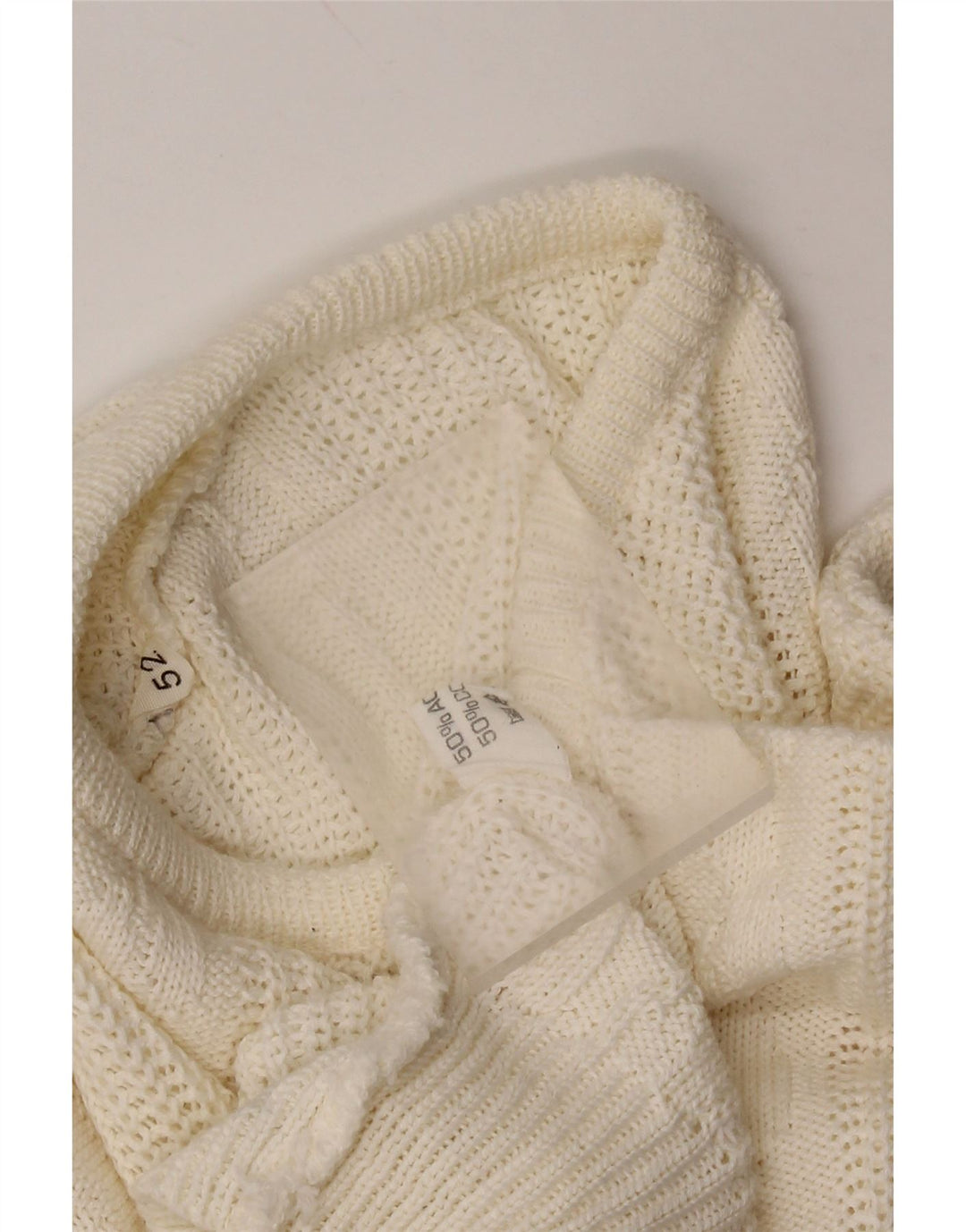 Ανδρικό πουλόβερ με λαιμόκοψη VINTAGE IT 52 Μεγάλο Λευκό Ακρυλικό