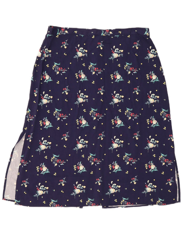 Γυναικεία φούστα Oasis A-Line UK 18 XL W38 Navy Blue Floral Viscose