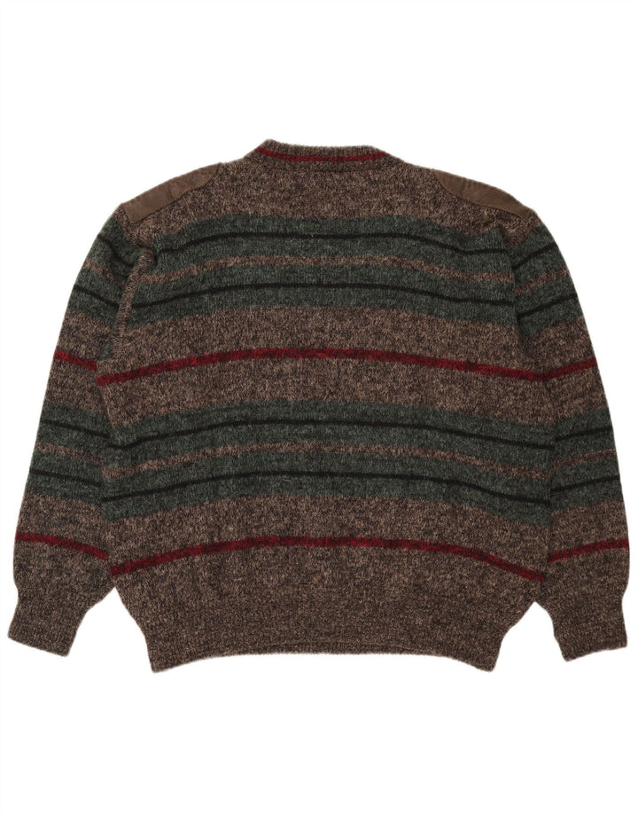 Ανδρικό πουλόβερ Ranger Crew Neck Jumper XL καφέ ριγέ πολυαμίδιο