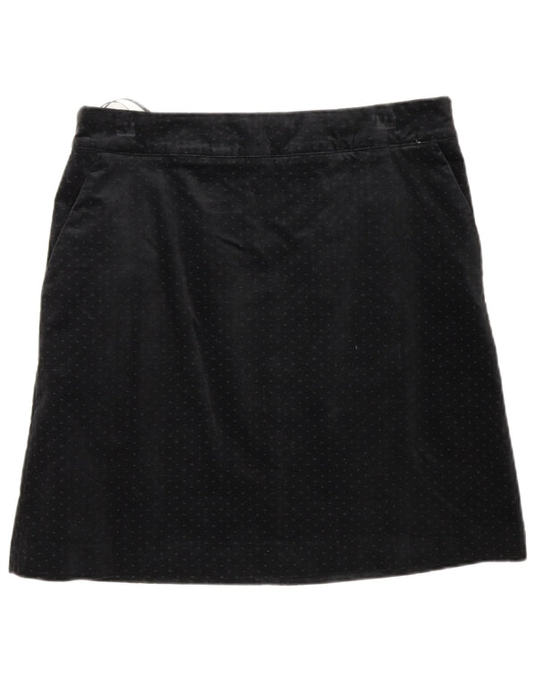 Crew Clothing Γυναικεία βελούδινη φούστα A-Line UK 12 Medium W32 Black Spotted