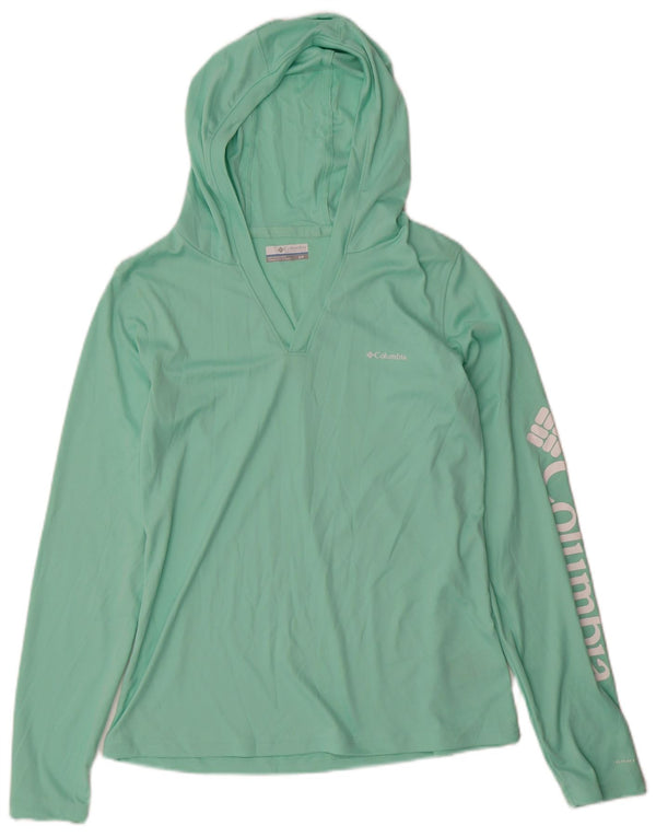 Columbia Γυναικεία κουκούλα γραφικό μακρυμάνικο UK 10 Small Green Polyester