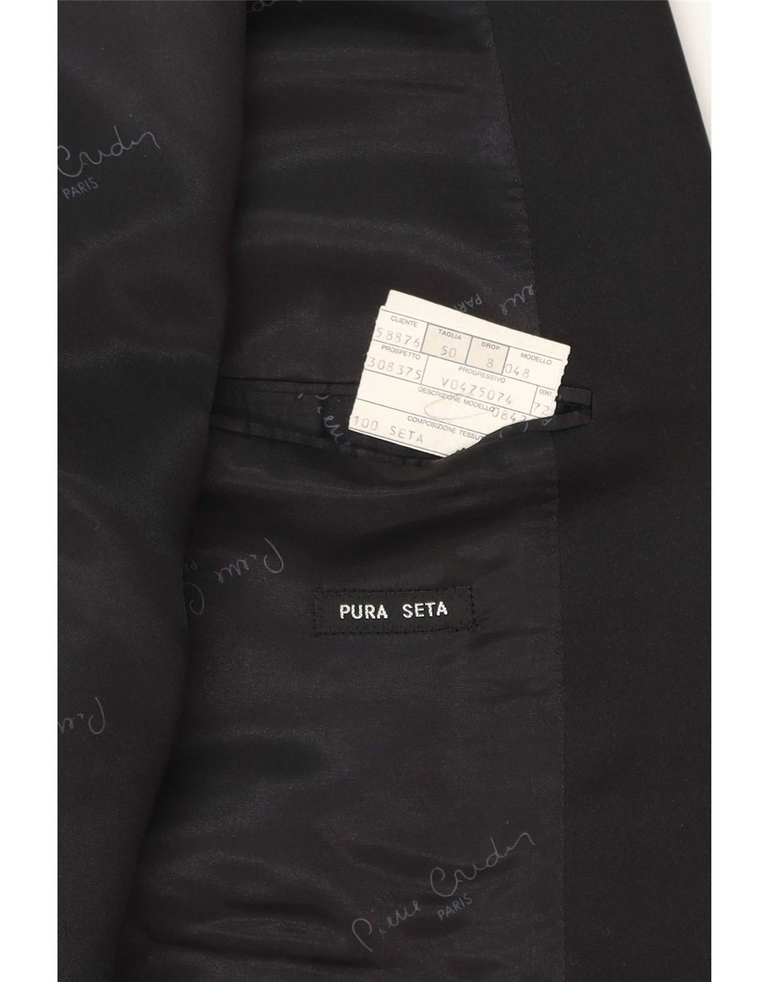 Pierre Cardin Ανδρικό Σακάκι Μπλέιζερ IT 50 Large Black Geometric Classic