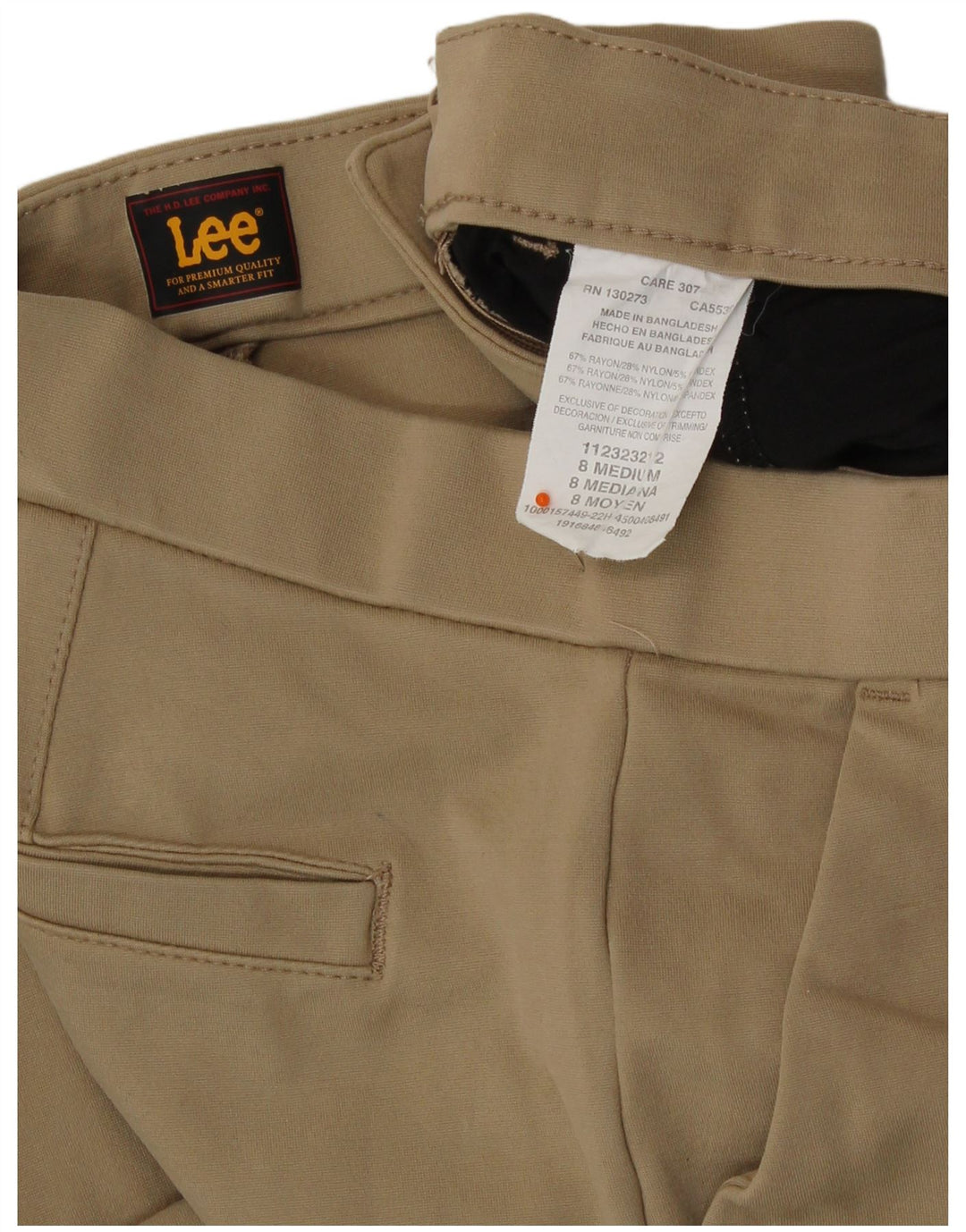 Γυναικείο Slim Casual Παντελόνι LEE US 8 Medium W30 L26 Beige Rayon
