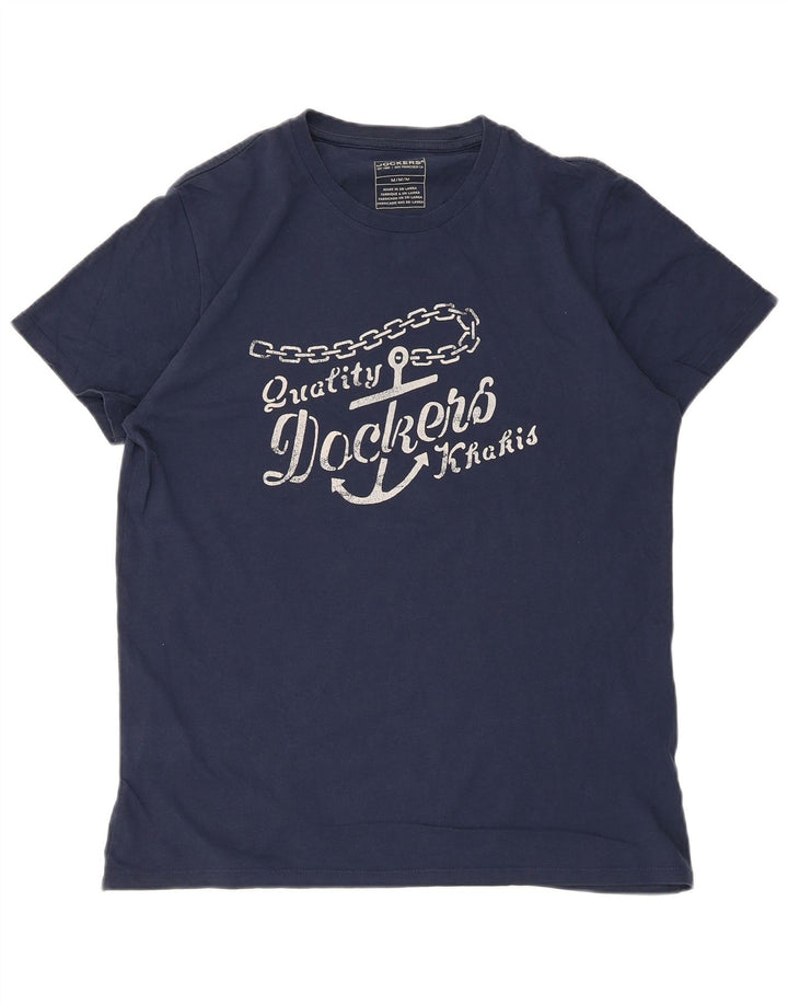 Μπλουζάκι Dockers Mens Khakis Graphic T-Shirt Top Medium Navy Blue Cotton