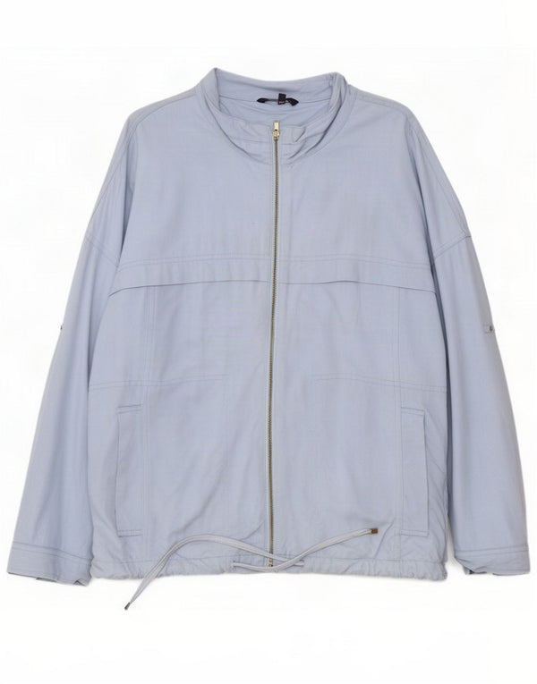 Marks & Spencer Γυναικείο Oversized Bomber Jacket UK 12 Medium Blue Viscose