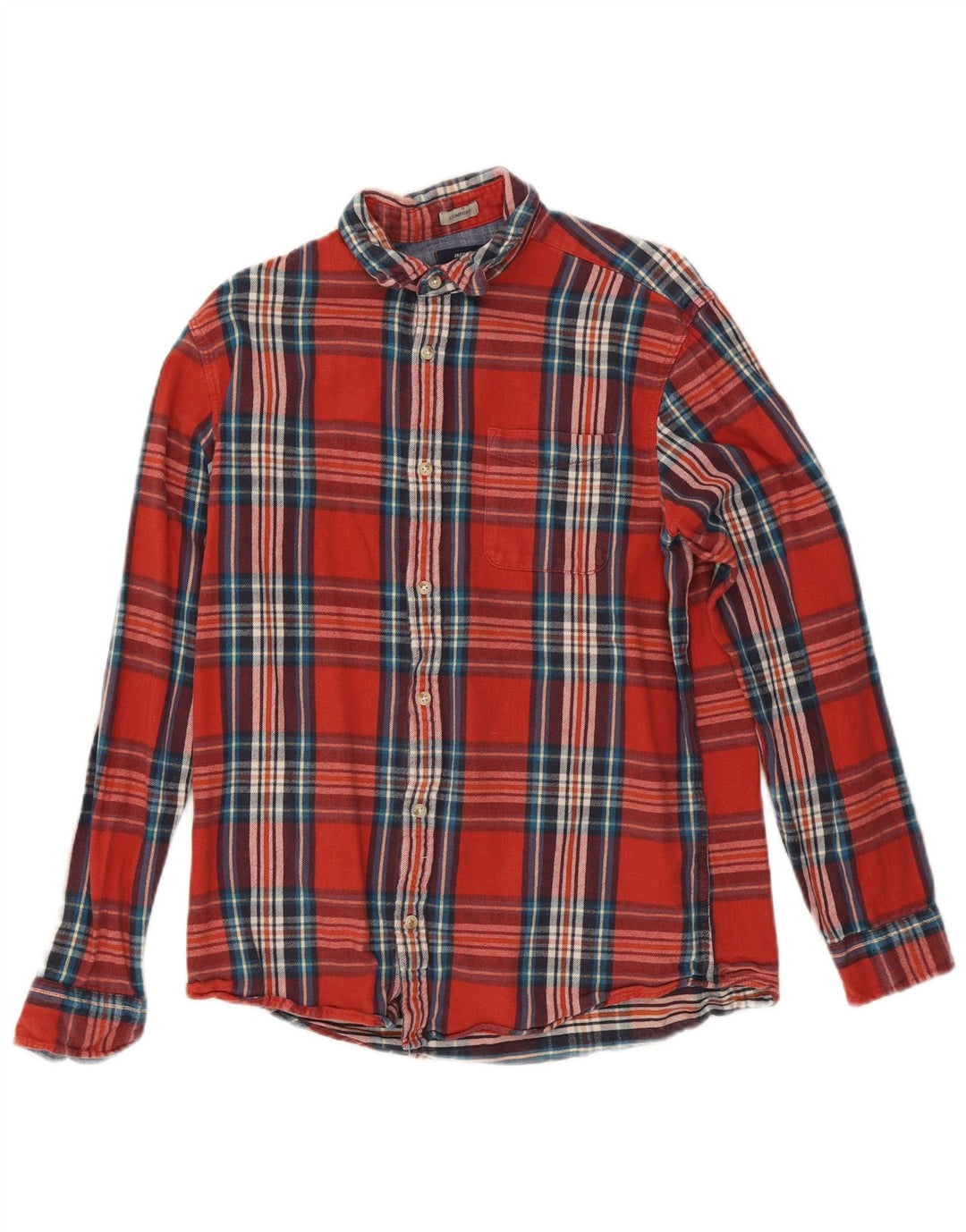Jack & Jones Ανδρικό φανελένιο πουκάμισο μεγάλο κόκκινο βαμβακερό