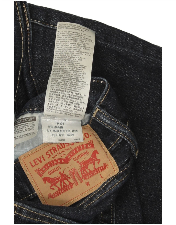 Ανδρικό τζιν Levi's Slim W34 L30 Navy Blue Cotton