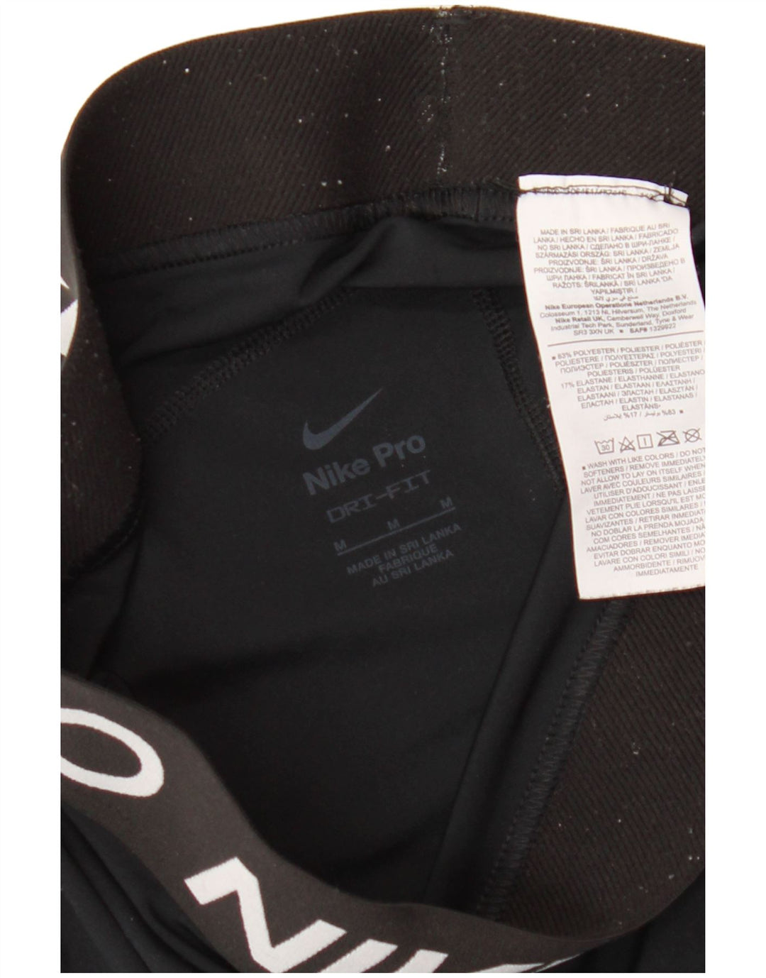 Γυναικείο γραφικό αθλητικό σορτς NIKE Dri Fit UK 12 μεσαίο μαύρο πολυεστέρα