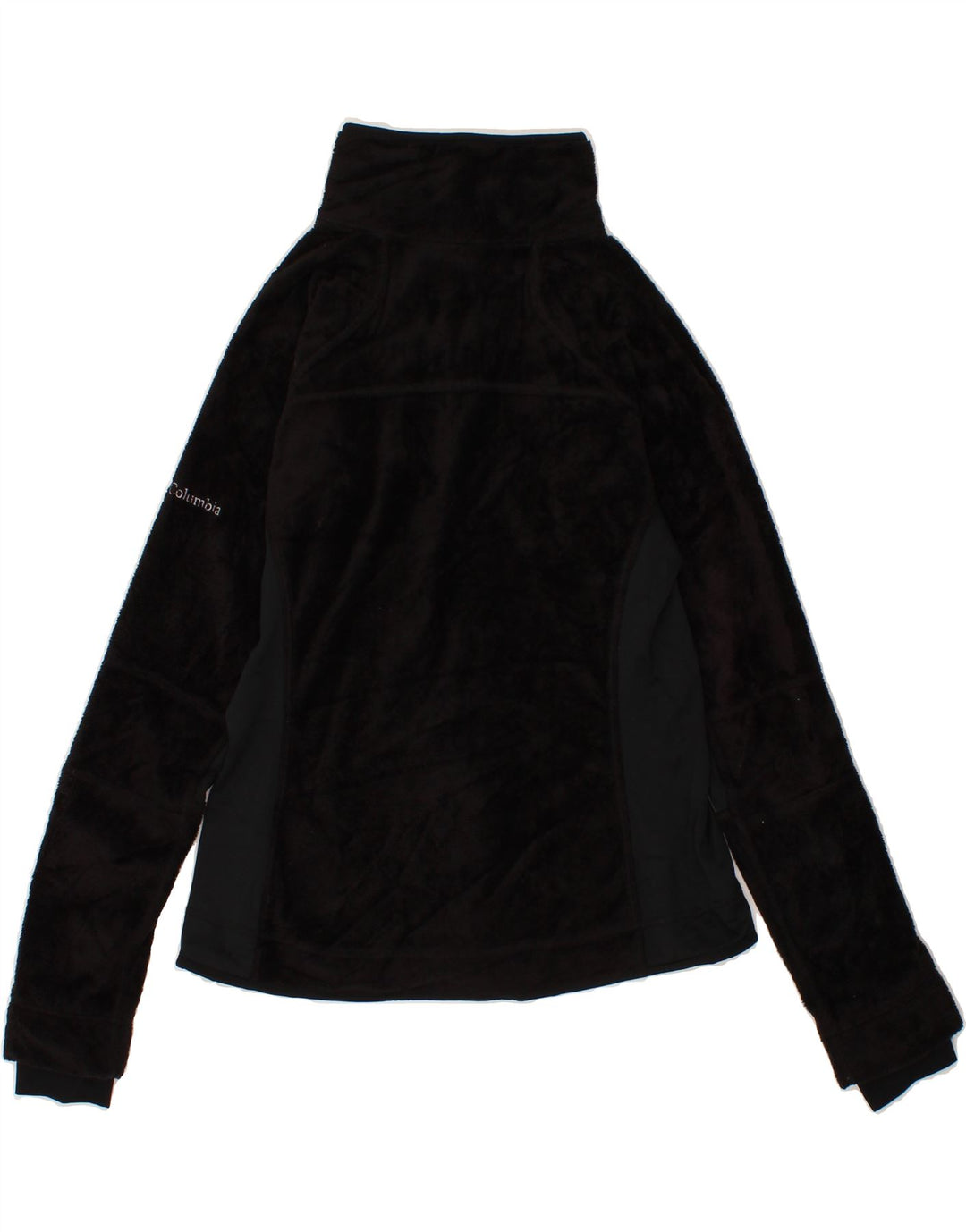 COLUMBIA Womens Fleece Jacket UK 14 Medium Black Colourblock Polyester Vintage Columbia and Second-Hand Columbia from Messina Hembry 