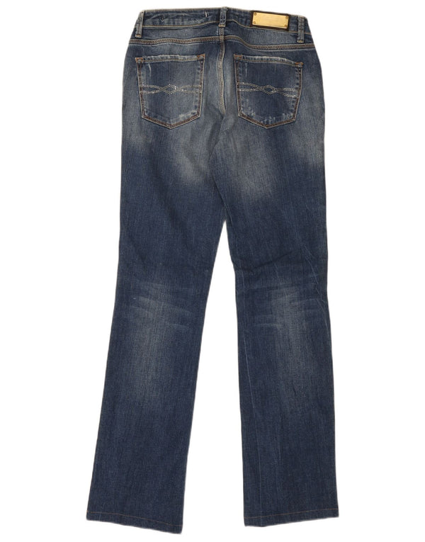 Zara Γυναικεία τζιν μπότα με ταλαιπωρία EU 34 2XS W28 L30 Μπλε βαμβακερό