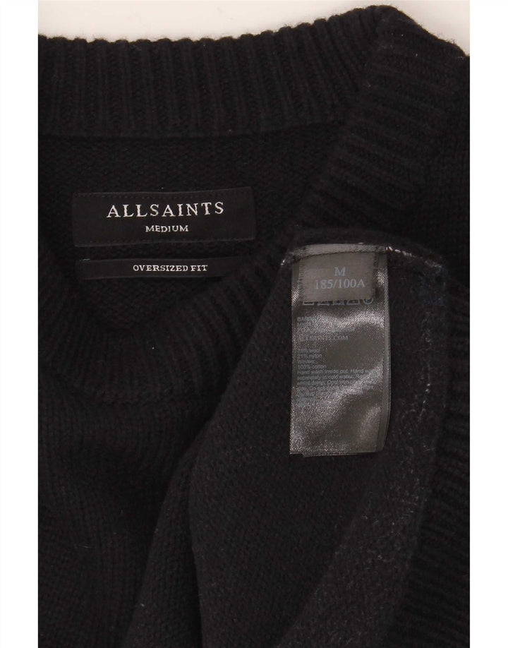 Ανδρικό πουλόβερ All Saints Oversized Crew Neck Jumper Medium Navy Blue Check