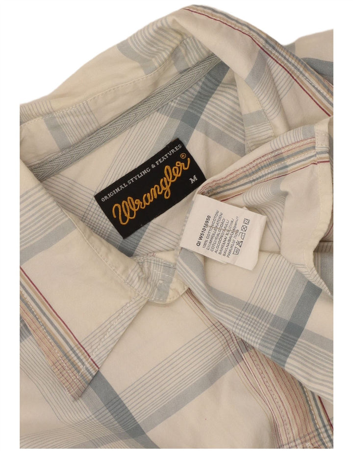 Ανδρικό πουκάμισο Wrangler, μεσαίο λευκό βαμβακερό
