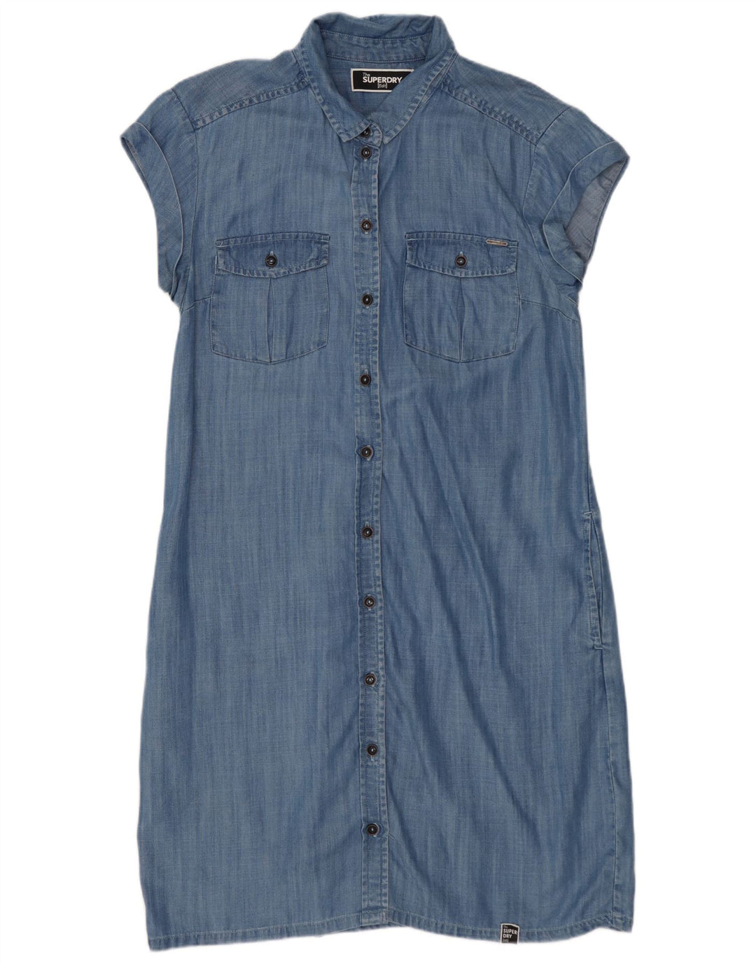 Γυναικείο τζιν φόρεμα SUPERDRY UK 10 Small Blue Lyocell