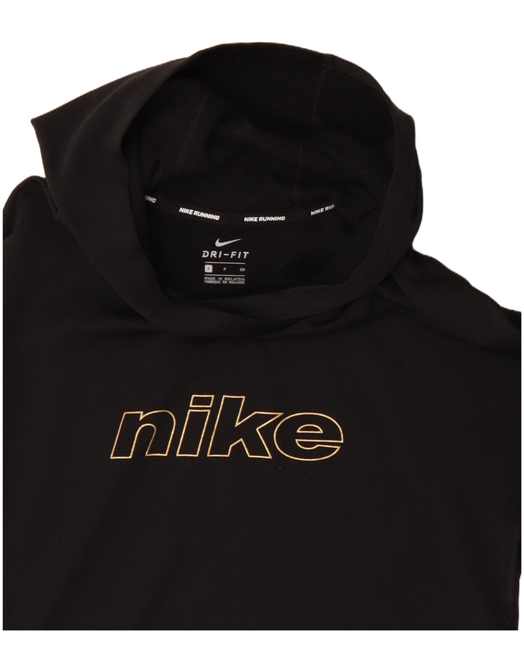 Nike Womens Dri Fit Graphic Oversized Hoodie Jumper UK 10 Small Black