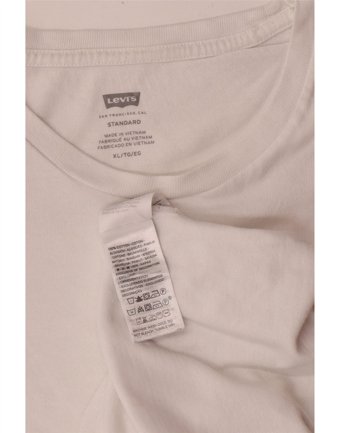 Ανδρικό T-Shirt LEVI'S Standard Fit Top XL Λευκό βαμβακερό
