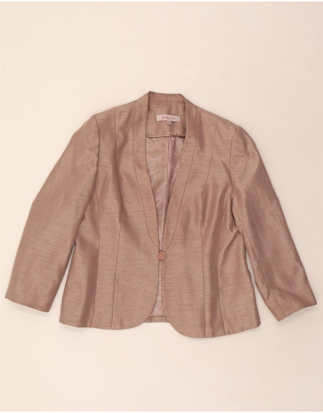 JACQUES VERT Womens 1 Button Blazer Jacket UK 16 Large  Pink Flecked Vintage Jacques Vert and Second-Hand Jacques Vert from Messina Hembry 