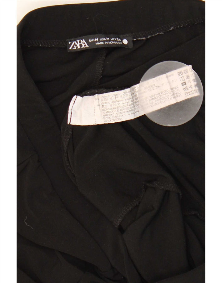 Zara Γυναικείο Slim Casual Παντελόνι Medium W28 L34 Μαύρο Πολυεστέρας