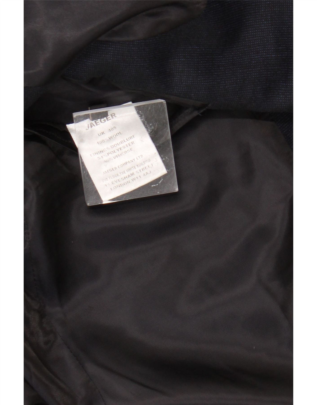 Ανδρικό τζάκετ JAEGER με 2 κουμπιά σακάκι UK 40 Large Navy Blue Wool