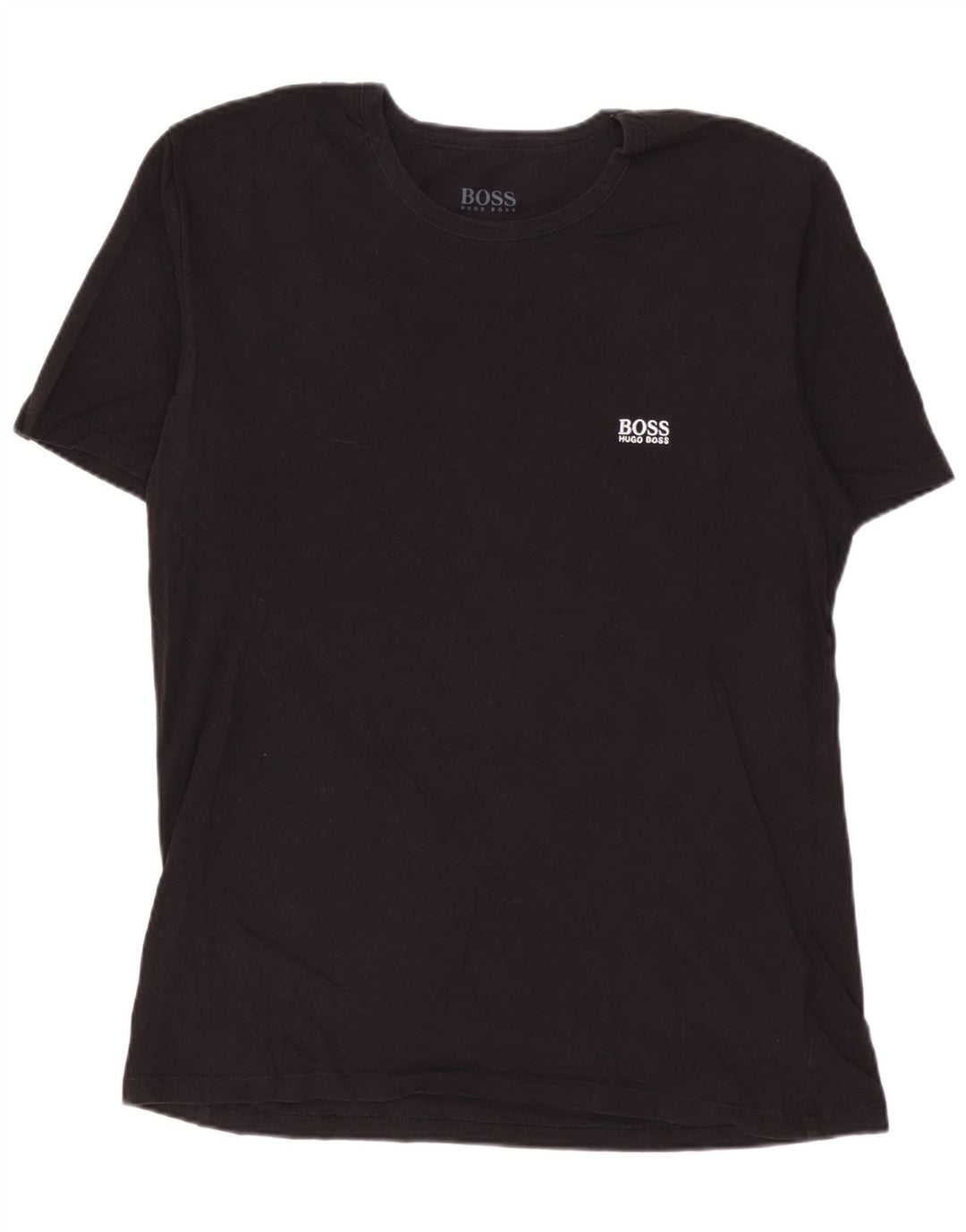 Ανδρικό T-Shirt HUGO BOSS Τοπ μεσαίο μαύρο βαμβακερό