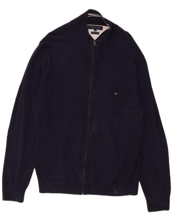 Ανδρικό πουλόβερ ζακέτα Tommy Hilfiger 2XL Navy Blue Cotton